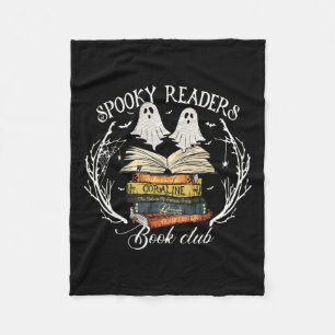 Spooky Leser Buch Club Lehrer Funny Ghost Happy Fleecedecke