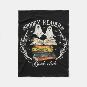 Spooky Leser Buch Club Lehrer Funny Ghost Happy Fleecedecke