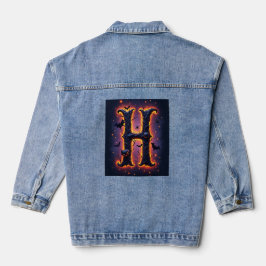 Spooky Letter H Men Jeansjacke