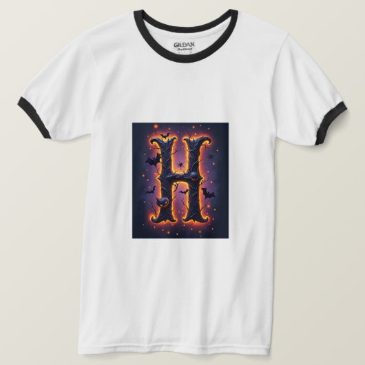 Spooky Letter H Men's Tee Shirt (Design vorne)