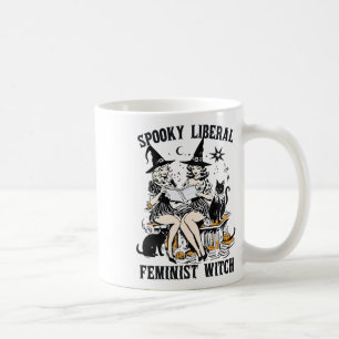 Spooky Liberal Feminist Hexe Halloween Bibliotheka Kaffeetasse