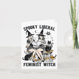 Spooky Liberal Feminist Hexe Halloween Bibliotheka Karte