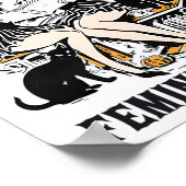 Spooky Liberal Feminist Hexe Halloween Bibliotheka Poster (Ecke)