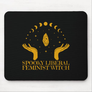 Spooky Liberal Feminist Hexe Halloween Hexe Vibe Mousepad