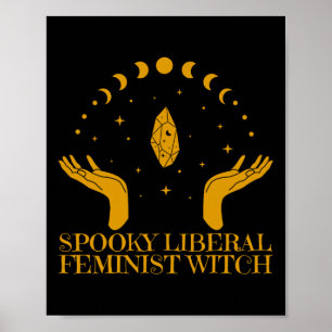 Spooky Liberal Feminist Hexe Halloween Hexe Vibe Poster