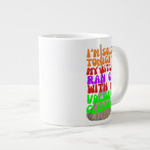 Spooky Liebe verloren gegangen Hexen Ride Vacuums  Jumbo-Tasse (Vorderseite Rechts)