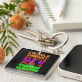 Spooky Liebe verloren gegangen Hexen Ride Vacuums  Schlüsselanhänger (Vorderseite rechts)