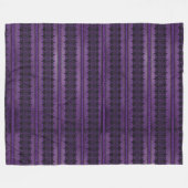 SPOOKY LILA HALLOWEEN LACE SEHEN STREIFEN FLEECEDECKE (Vorderseite (Horizontal))