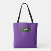 Spooky Lila Individuelle Name Shopping Tasche (Rückseite)