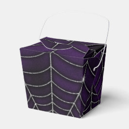 SPOOKY LILA SILVER HALLOWEEN SPIDER WEBS GESCHENKSCHACHTEL