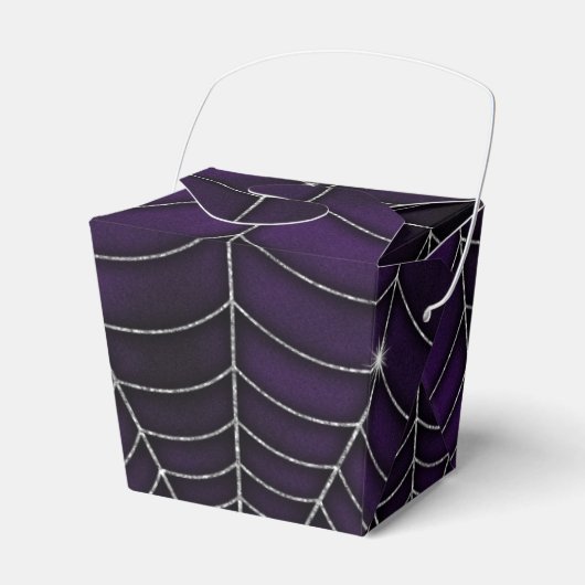SPOOKY LILA SILVER HALLOWEEN SPIDER WEBS GESCHENKSCHACHTEL (Vorderseite)