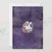 Spooky Lila und schwarze Halloween-Party Einladung (Rückseite)