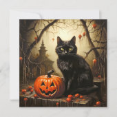 Spooky Little Black Cat Karte (Vorderseite)