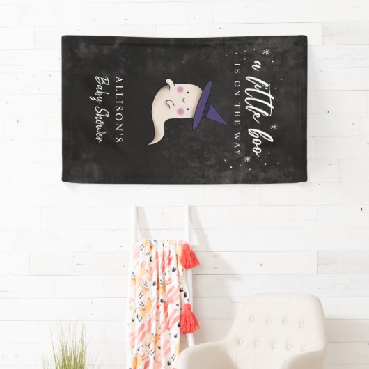 Spooky Little Boo Girl Babydusche Banner (Insitu)