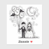 Spooky Little Couple Aufkleber (Blatt)