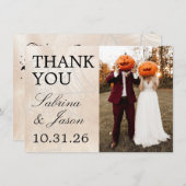 Spooky Little Couple Dankeskarte (Vorne/Hinten)