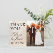 Spooky Little Couple Dankeskarte (Stehend Vorderseite)