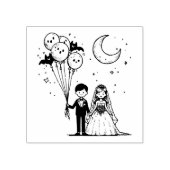 Spooky Little Couple Gummistempel (Prägung)