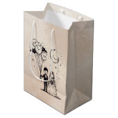 Spooky Little Couple Mittlere Geschenktüte (Vorderseite Schrägansicht)