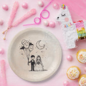 Spooky Little Couple Pappteller (Party)