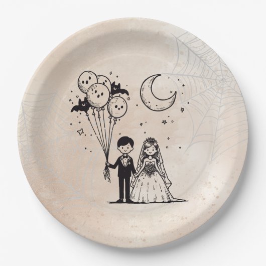 Spooky Little Couple Pappteller (Vorderseite)