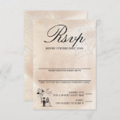 Spooky Little Couple RSVP Karte (Vorne/Hinten)