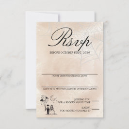 Spooky Little Couple RSVP Karte
