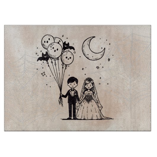 Spooky Little Couple Schneidebrett (Vorderseite)