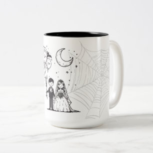 Spooky Little Couple Zweifarbige Tasse