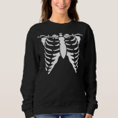 Spooky Lungs Xray Bones Grafischer Horror Sweatshi Sweatshirt (Vorderseite)