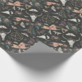 Spooky Magical Hexenmuster Geschenkpapier (Ecke)