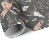 Spooky Magical Hexenmuster Geschenkpapier (Rolleneckpunkt)