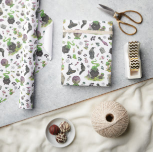 Spooky Magical Hexenmuster Geschenkpapier