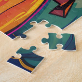 Spooky Malti Tzu Hund Halloween Hexe und Pumpkin Puzzle (Seite)