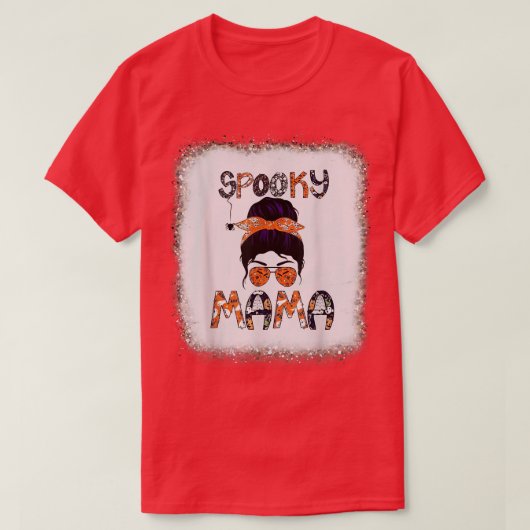 Spooky Mama, Boy Girl Party Beängstigender Horror T-Shirt (Design vorne)