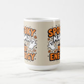 Spooky mama energy cute Halloween ghost  Kaffeetasse (Mittel)