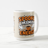 Spooky mama energy cute Halloween ghost  Kaffeetasse (VorderseiteRechts)
