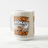 Spooky mama energy cute Halloween ghost  Kaffeetasse (Vorderseite Links)