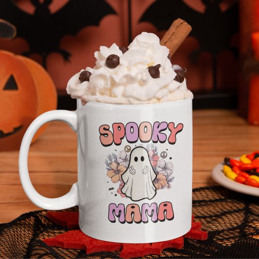 Spooky Mama Funny Halloween Ghost Kaffeetasse