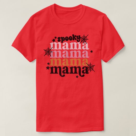 Spooky Mama Halloween Mini Familienpassende Kostüm T-Shirt (Design vorne)