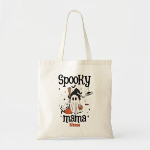 Spooky Mama Halloween - Niedlich Ghost, Cat & Pump Tragetasche