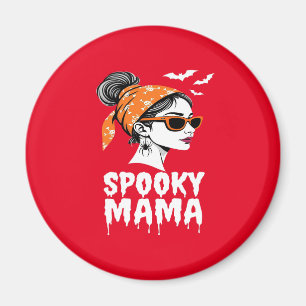 Spooky Mama Halloween Retro Design Magnet