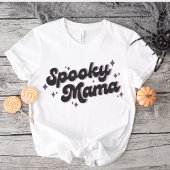 Spooky Mama Halloween Retro Purple Text Tri-Blend Shirt