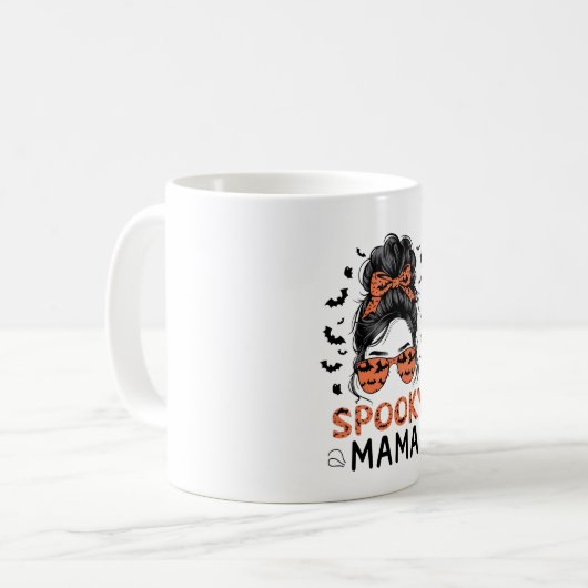 SPOOKY MAMA KAFFEETASSE (Vorderseite Links)