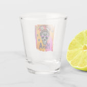 Spooky Mama - Messy Bun Skull Schnapsglas (Rückseite)