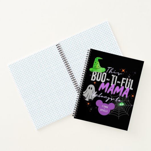 Spooky Mama Personalisiert-Notebook | Halloween-Ge Notizblock (Innenseite)