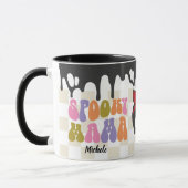 Spooky MAMA Skull mit rotem Bandana personalisiert Tasse (Links)