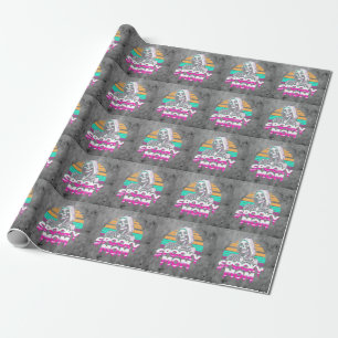 Spooky Mama: Vaporwave Skelett Halloween Mama Geschenkpapier