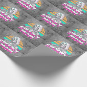 Spooky Mama: Vaporwave Skelett Halloween Mama Geschenkpapier (Ecke)