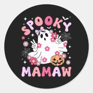 Spooky Mamaw Grandma Halloween Mamaw Großmutter G Runder Aufkleber